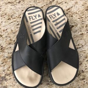 Fly London Begs Platform Slide Sandal